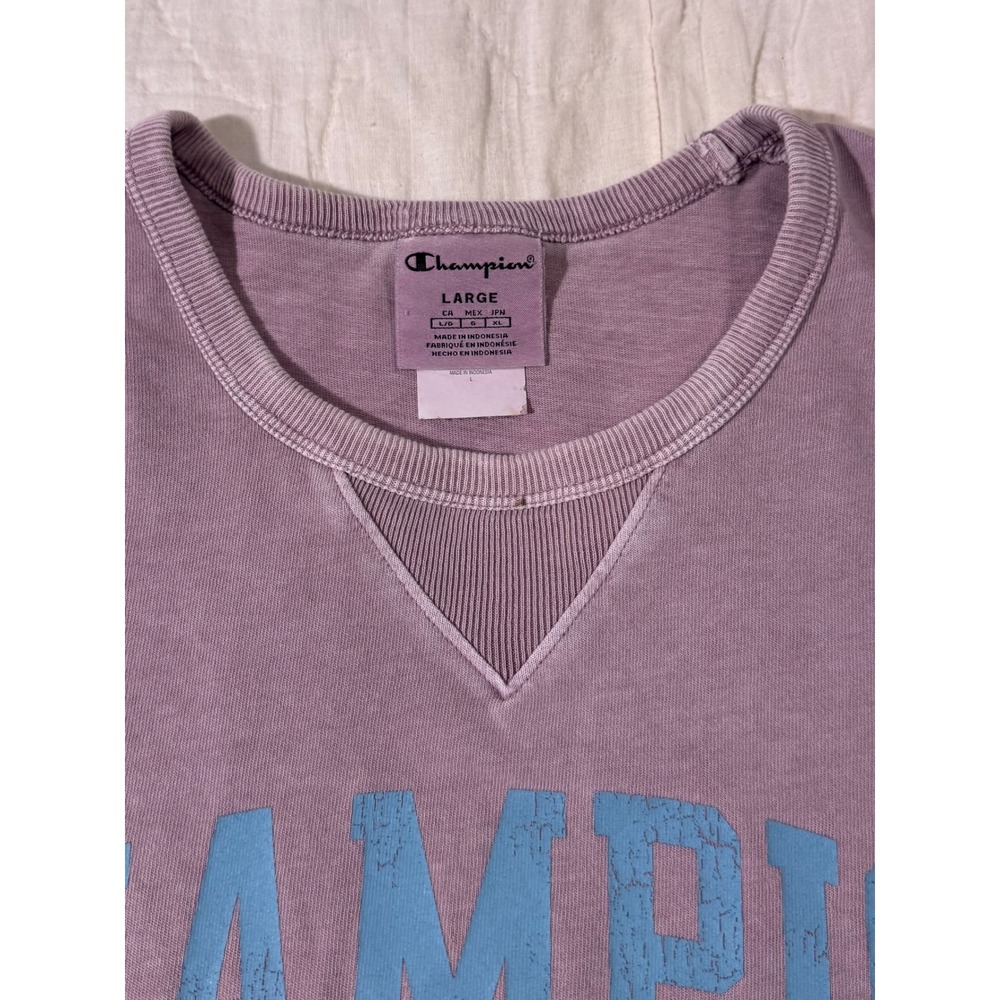 Champion Athletics Est 1919 Faded Purple Graphic T-Shirt Mens Large T84456 - Picture 5 of 9